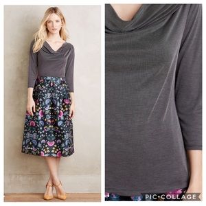 EUC Deletta Cortina Pleated Cowl Neck blouse